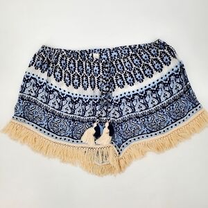 Cool Change Bohemian Fringe Shorts with Tassels